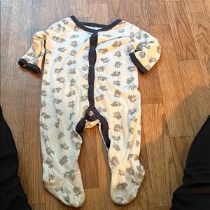 Adorable Cream and Gray Kids One Piece